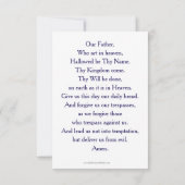 Onze vader (Lord's Prayer) 3,5x5-inch Kaart voor g (Achterkant)