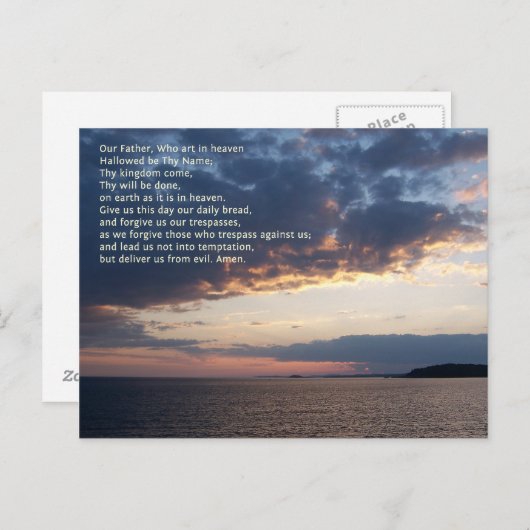 Onze vader Prayer Briefkaart (Voorkant / Achterkant)