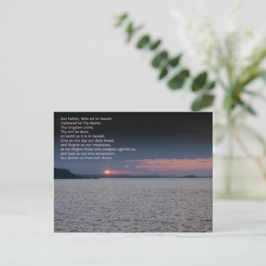 Onze vader Prayer Briefkaart (Staand voorkant)