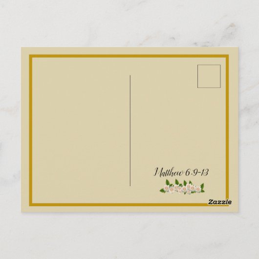 Onze vader Prayer Matthew 6:9-13 Briefkaart (Achterkant)