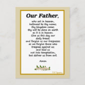 Onze vader Prayer Matthew 6:9-13 Briefkaart (Voorkant)