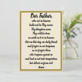 Onze vader Prayer Matthew 6:9-13 Feestdagenkaart (Staand voorkant)