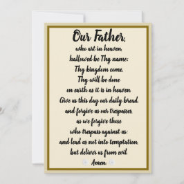 Onze vader Prayer Matthew 6:9-13 Feestdagenkaart