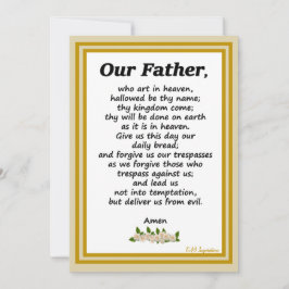 Onze vader Prayer Matthew 6:9-13 Feestdagenkaart