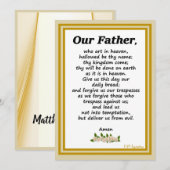 Onze vader Prayer Matthew 6:9-13 Feestdagenkaart (Voorkant / Achterkant)