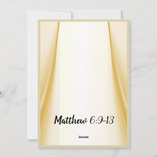 Onze vader Prayer Matthew 6:9-13 Feestdagenkaart (Achterkant)