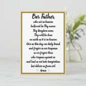 Onze vader Prayer Matthew 6:9-13 Feestdagenkaart (Staand voorkant)