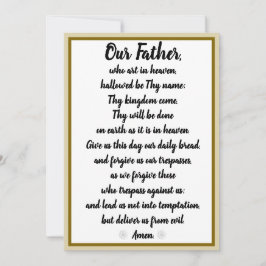 Onze vader Prayer Matthew 6:9-13 Feestdagenkaart
