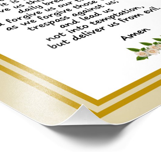 Onze vader Prayer Matthew 6:9-13 Foto Afdruk (Hoek)