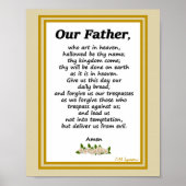 Onze vader Prayer Matthew 6:9-13 Poster (Voorkant)