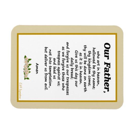 Onze vader Prayer Matthew 6:9 Flexible Magnet Magneet (Horizontaal)