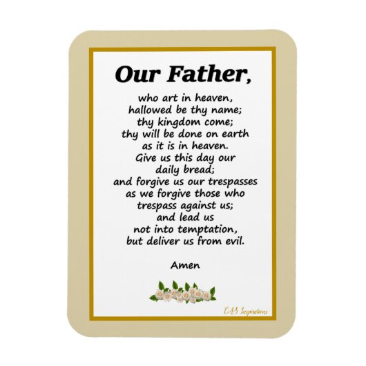 Onze vader Prayer Matthew 6:9 Flexible Magnet Magneet (Verticaal)
