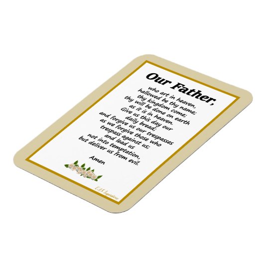 Onze vader Prayer Matthew 6:9 Flexible Magnet Magneet (Linkerzijde)