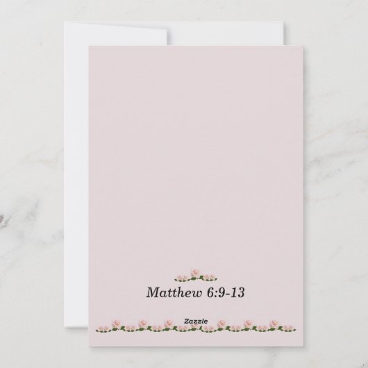 Onze vader Prayer Matthew Kaart 6:9-13 (Achterkant)