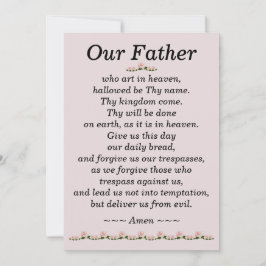 Onze vader Prayer Matthew Kaart 6:9-13