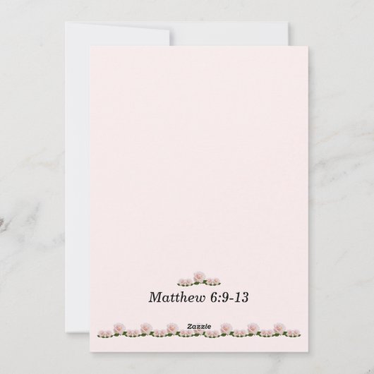 Onze vader Prayer Matthew Kaart 6:9-13 (Achterkant)