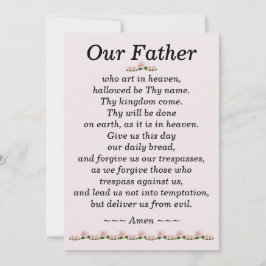 Onze vader Prayer Matthew Kaart 6:9-13