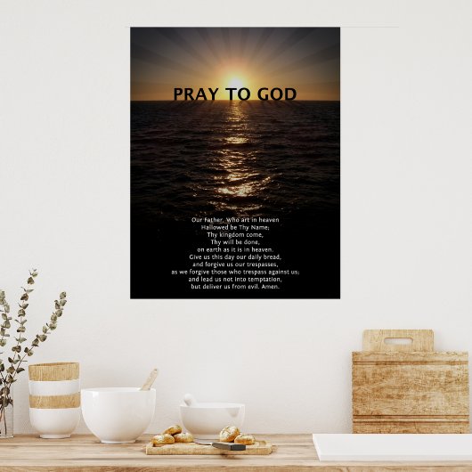 Onze vader Prayer Poster (Keuken)