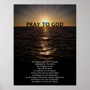 Onze vader Prayer Poster