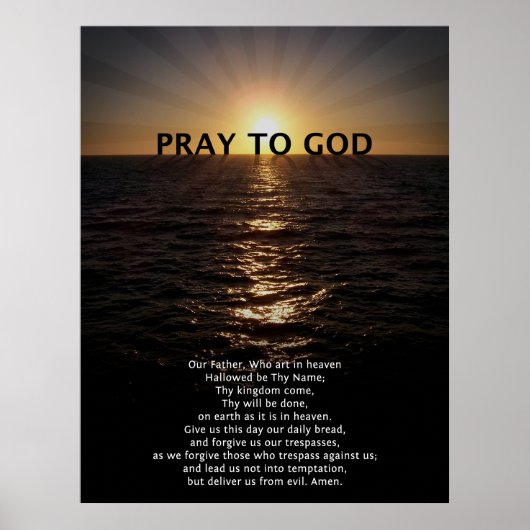 Onze vader Prayer Poster (Voorkant)