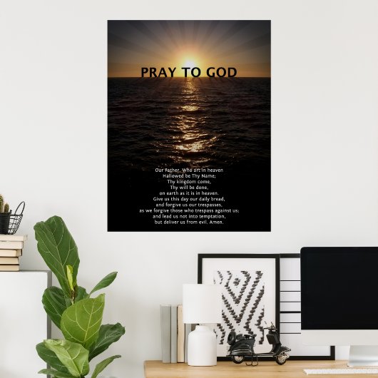 Onze vader Prayer Poster (Thuiskantoor)