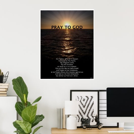 Onze vader Prayer Poster (Thuiskantoor)