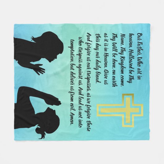 Onze vader Prayer - Vleekzak Fleece Deken (Voorkant (Horizontaal))