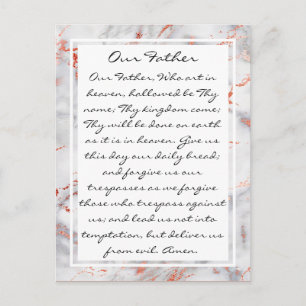 Onze vader preekt het godsdienstige Briefkaart