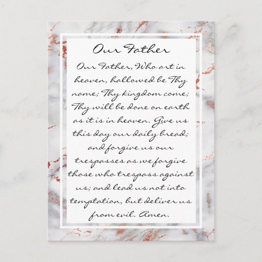 Onze vader preekt het godsdienstige Briefkaart (Voorkant)