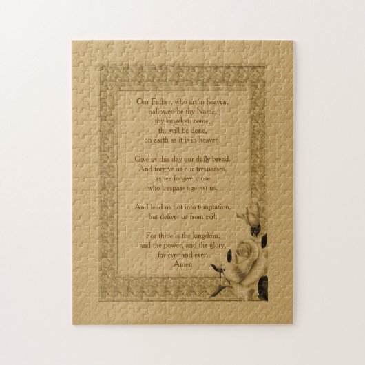 Onze vader Rosebud, het gebed van de Heer Legpuzzel (Verticaal)