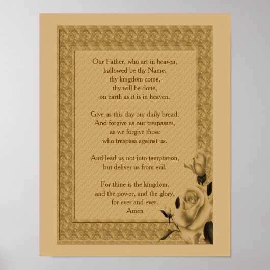 Onze vader Rosebud, het gebed van de Heer Poster (Voorkant)