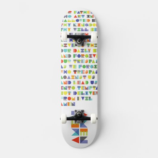 Onze Vader Skateboard! Persoonlijk Skateboard (Voorkant)