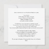 Onze Vader Square-kaart met aangepast gebed terug Kaart (Achterkant)