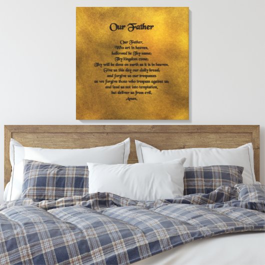 Onze Vader verpakt Canvas Afdruk (Insitu (Slaapkamer))