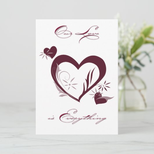 onze Valentijn Kaart (Staand voorkant)