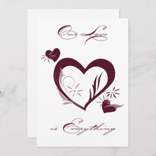 onze Valentijn Kaart (Voorkant / Achterkant)