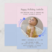 Onze vallende ster draait één verjaardag kaart (Voorkant / Achterkant)