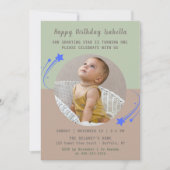 Onze vallende ster draait één verjaardag kaart (Voorkant)