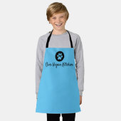 Onze Vegan Kitchen Kindblauw Apron Schort (Gedragen)
