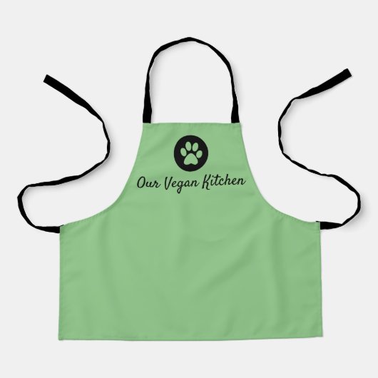 Onze Vegan Kitchen Kind's Groene Apron Schort (Voorkant)