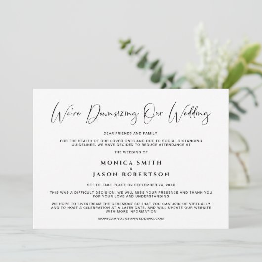 Onze verbondenheid met legant kalligrafie neerhale aankondiging (Staand voorkant)