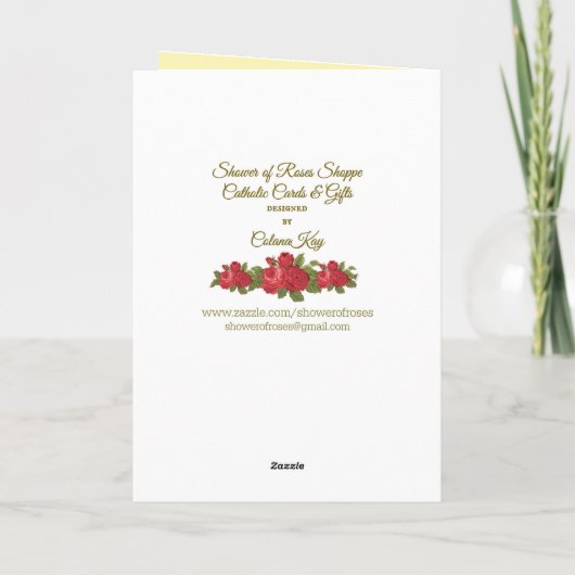 Onze verdrietige Moeder Maria Kaart (Achterkant)