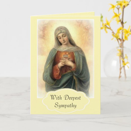 Onze verdrietige Moeder Maria Kaart (Gele Bloem)