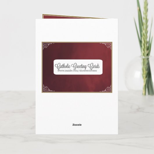 Onze verdrietige Moeder Wenskaart w / gebed Kaart (Achterkant)