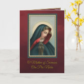 Onze verdrietige Moeder Wenskaart w / gebed Kaart (Gele Bloem)