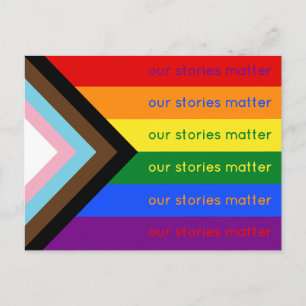 Onze Verhalen Tellen Homo Pride Intersektie Regenb Briefkaart
