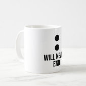 Onze verhalen zullen nooit eindigen 2 koppels die koffiemok (Voorkant links)