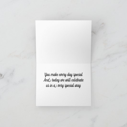 "ONZE VERJAARDAG" KAART (Binnen)