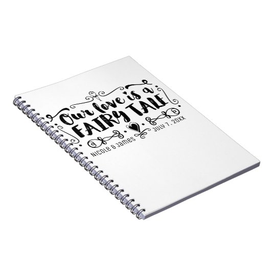 ONZE VERLIES IS EEN VEILIGE TALE Custom Wedding Gu Notitieboek (Rechterzijde)