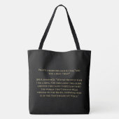ONZE VERLOSSENDE KONING Elegant Religieus Zwart Ke Tote Bag (Achterkant)